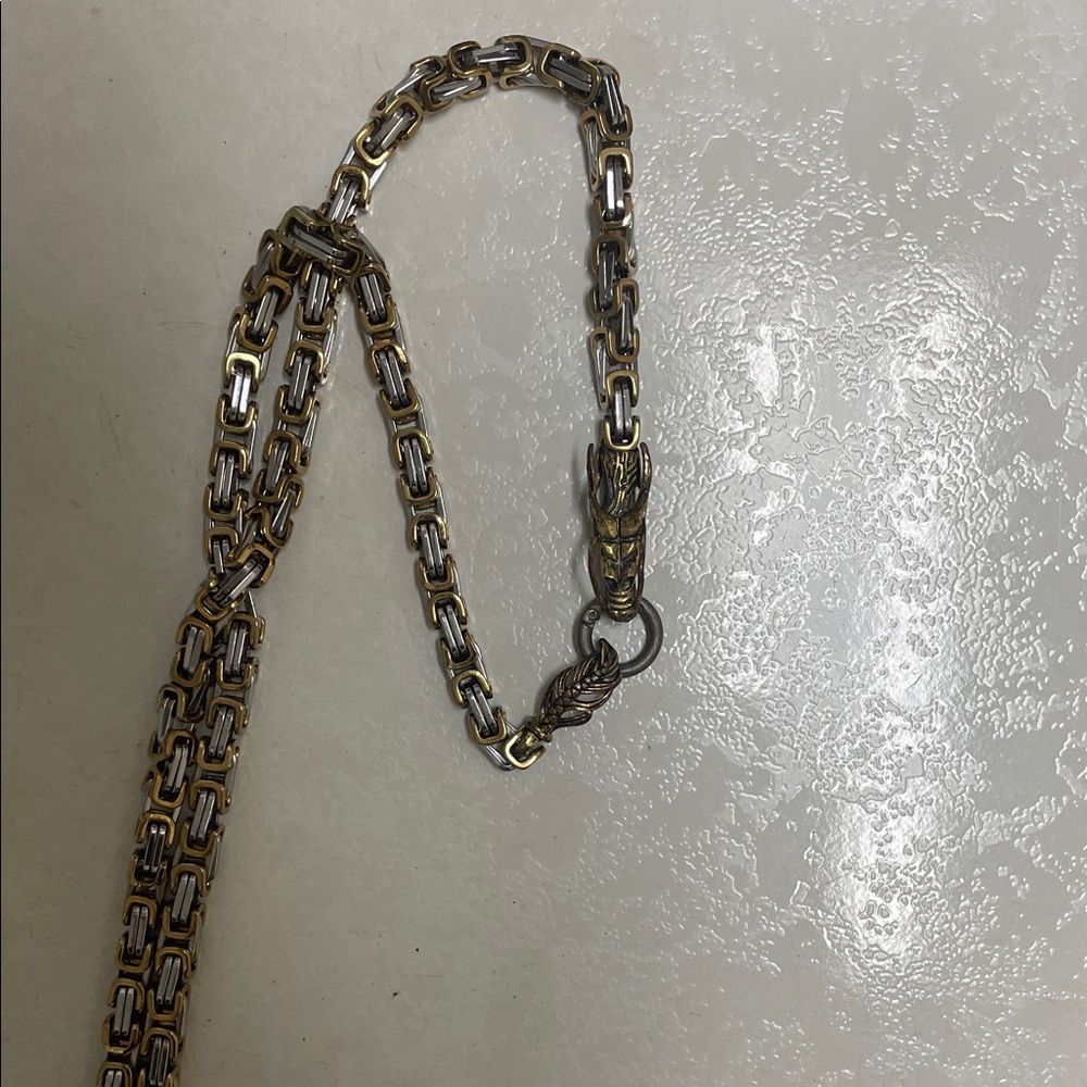 Source Unknown Gold and Silver Chain Necklace - image 6